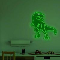 "T-Rex" Neon Wall Light in Green