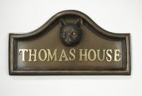 Tabby Cat House Name Plaque
