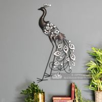 Taos Pride Wrought Iron Peacock Wall Hanging