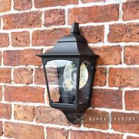 "Tattershall Thorpe" Half Wall Lantern Finished in Black