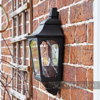 Side View of the "Tattershall Thorpe" Black Half Wall Lantern