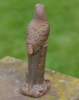 Feathers on Cast Iron Parrot 