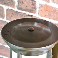 View of the Top of the "Thaynwick" Large Cream and Bronze Wall Mounted Lantern