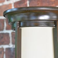 Cream Tinted Glass Cylinder on the Light