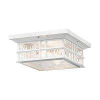 "The Bungalow" White Flush Ceiling Light in a White Finish