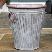 "The Burley" Steel Vase Log Basket in Situ in the home