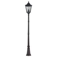 "Bramford Bank" Black Traditional Gothic Lamp Post 2.57m