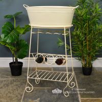 The "Deluxe" Harrison Wine Carrier and Drinks Cooler finished in Cream