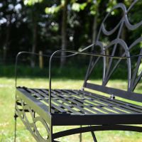 Close-up of the Modern Style Arms on the Bench