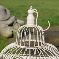 Hook on the Top of the Kenton" Pair Of Vintage Style White Bird Cages