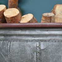 Close-up of the Steel Finish on "The Lulworth" Log Basket