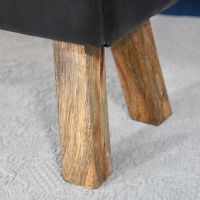 Close-up of the Mango Wood Legs on the Stool