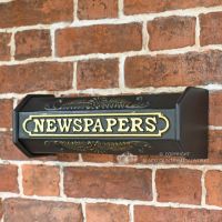 Times Past Victorian Black Styled Newspaper Box