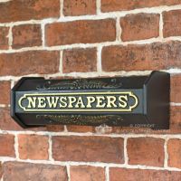 "Times Past Victorian" Black Styled Newspaper Box 