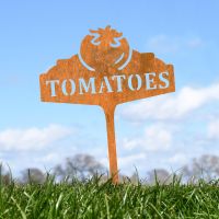 "Tomatoes" Vegetable Label in Situ