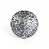 Top of Hammered Pewter Small Cabinet Knob 