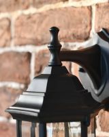 Close-Up of Hexagonal Lid for Traditional Black "Octagonal" Victorian Top-Fix Wall Lantern - 36cm