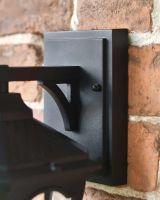 Close-Up of Backplate for Traditional Black "Quest" Victorian Top-Fix Wall Lantern