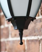 Close-Up of Bottom Finial for Traditional Black "Winter Frost" Aluminium Victorian Top Fix Wall Lantern - 36cm