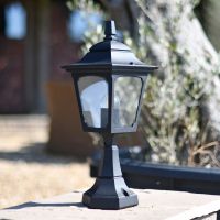 "Moorside" Traditional Black Entrance Pillar Lantern