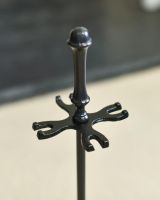 Close-Up of Freestanding Hooks for Fireside Tools