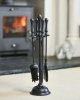 Traditional Black Four Piece Companion Set - 50cm