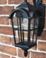 Glass Panels and Arched Roof on Wall Lantern 