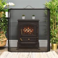 Traditional Black Spark Guard with Handle - 56cm