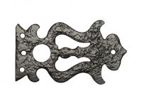 Traditional Blacksmith Iron Ornate False Cabinet Hinge