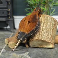 Traditional Hardwood and Leather Fireplace Bellows