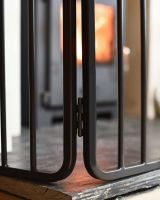 Close-Up of Lower Traditional Large Black Nursery Fire Guard