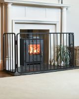 Traditional Large Black Nursery Fire Guard in Situ