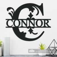 Letter C Personalised Monogram Name Sign in Situ in the Home