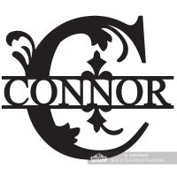 Letter B Monogram Name Sign Personalised with the Name Connor