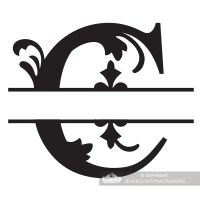 Letter C Personalised Monogram Name Sign