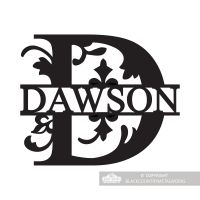 Letter D Monogram Name Sign Personalised with the Name Connor