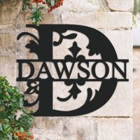 Traditional Personalised Monogram Name Sign on a Brick Wall