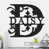 Letter D Personalised Monogram Name Sign in Situ in the Home