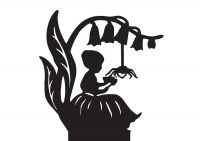 Little Miss Muffet Black Weathervane 
