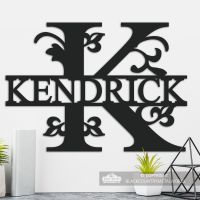 Letter K Personalised Monogram Name Sign in Situ in the Home