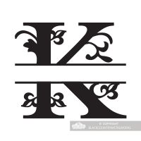 Letter K Personalised Monogram Name Sign