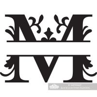 Letter M Personalised Monogram Name Sign