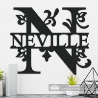 Letter N Personalised Monogram Name Sign in Situ in the Home