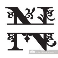 Letter N Personalised Monogram Name Sign