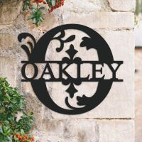 Traditional Personalised Monogram Name Sign on a Brick Wall