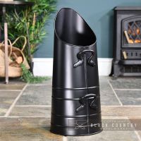 Traditional "Norfolk" Coal Hod Finished in Black