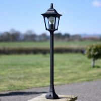 Tall Traditional Pillar Light in Situ on the Driveway