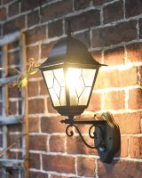 Traditional Wall Lantern With PIR Motion Sensor in Situ Illuminated 