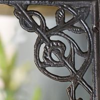 Close-up of the Trellis Design on the Shelf Bracket