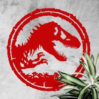 T-Rex Wall Art on a Rustic Wall